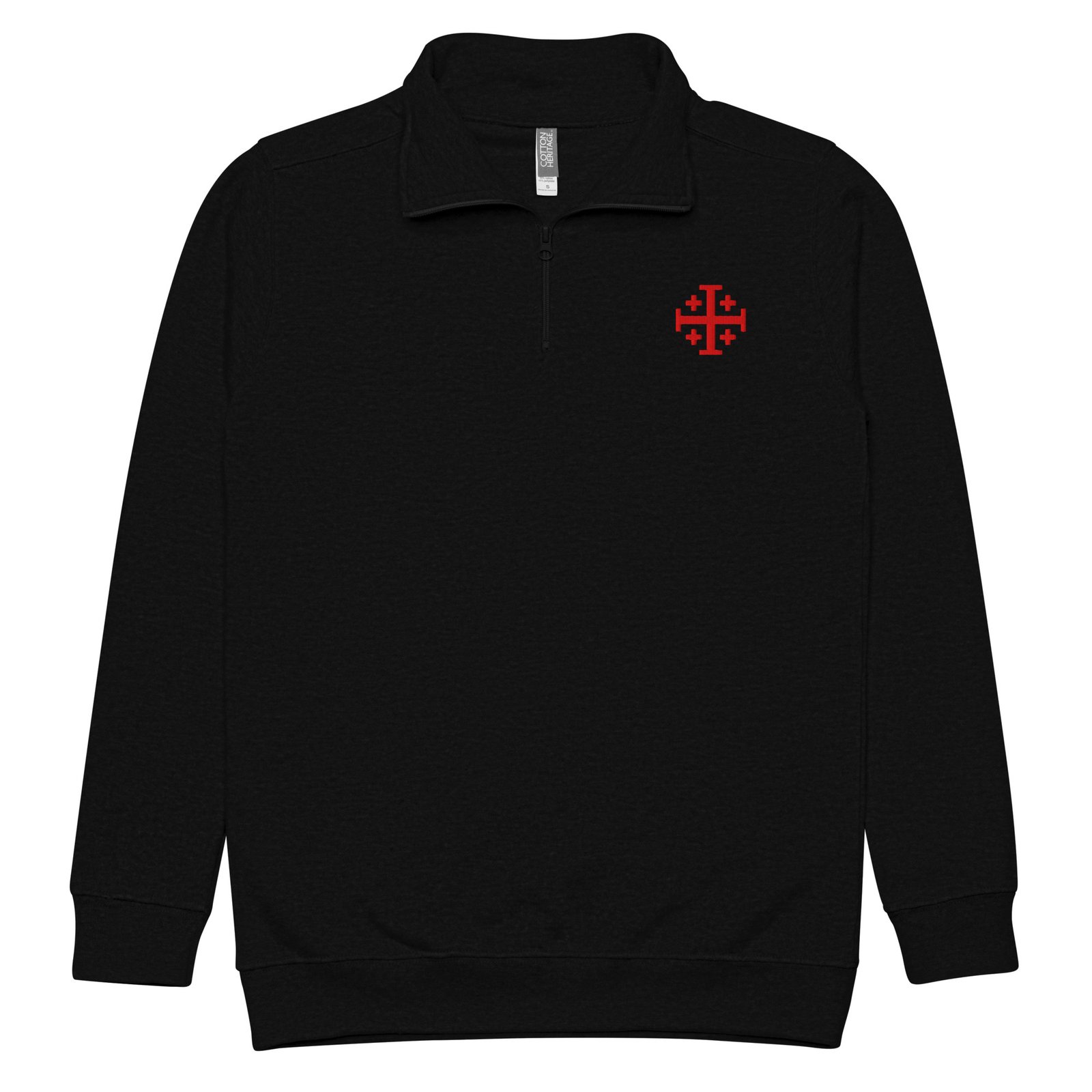 Fleece Pullover Jerusalem Crux mod.265743 (Embroidery)