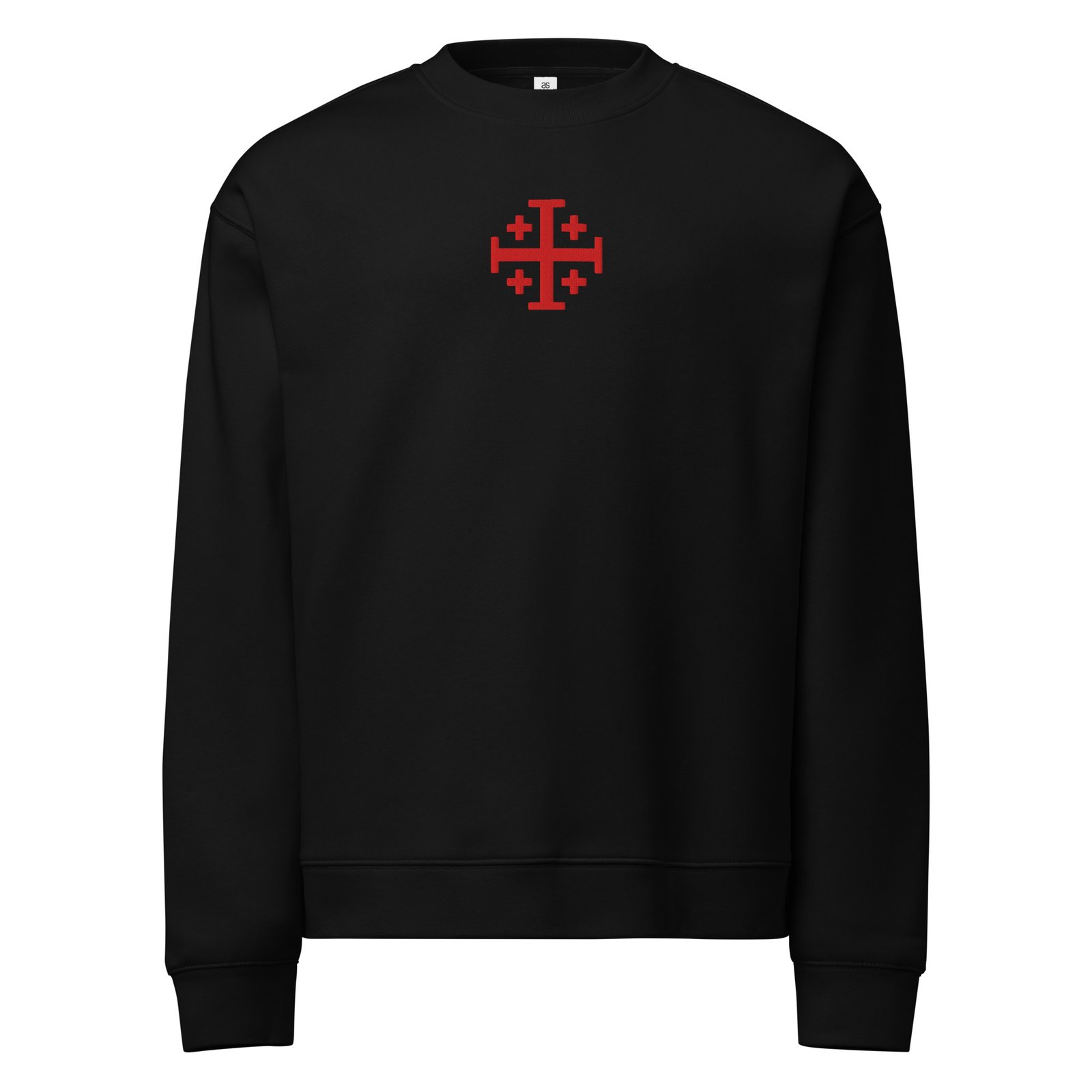 Relax crew neck sweatshirt Jerusalem Crux mod.523984 (Embroidery)