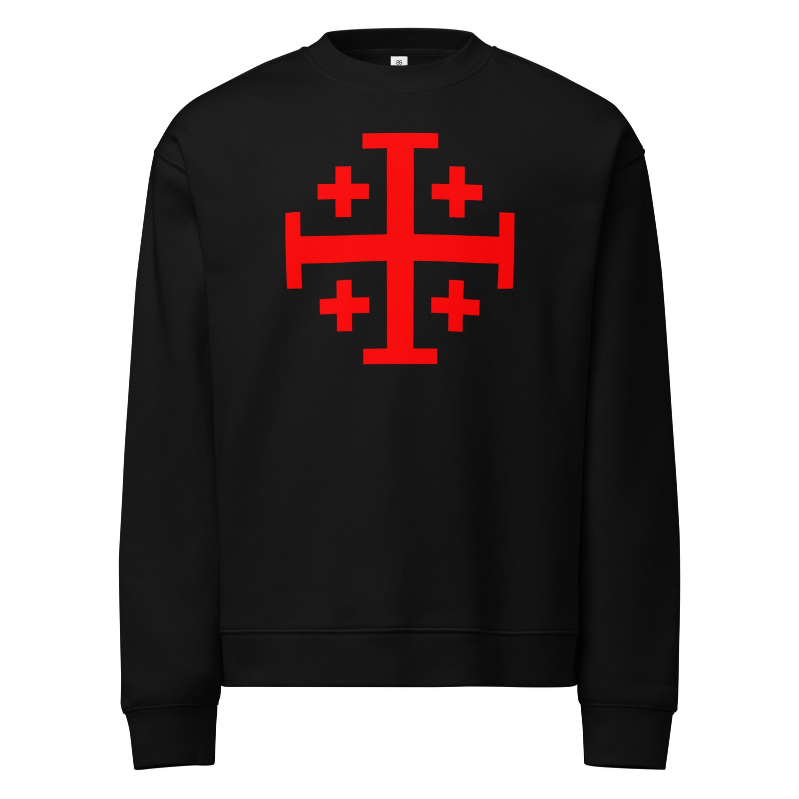 Relax crew neck sweatshirt Jerusalem Crux mod.563829 (Front and Back)