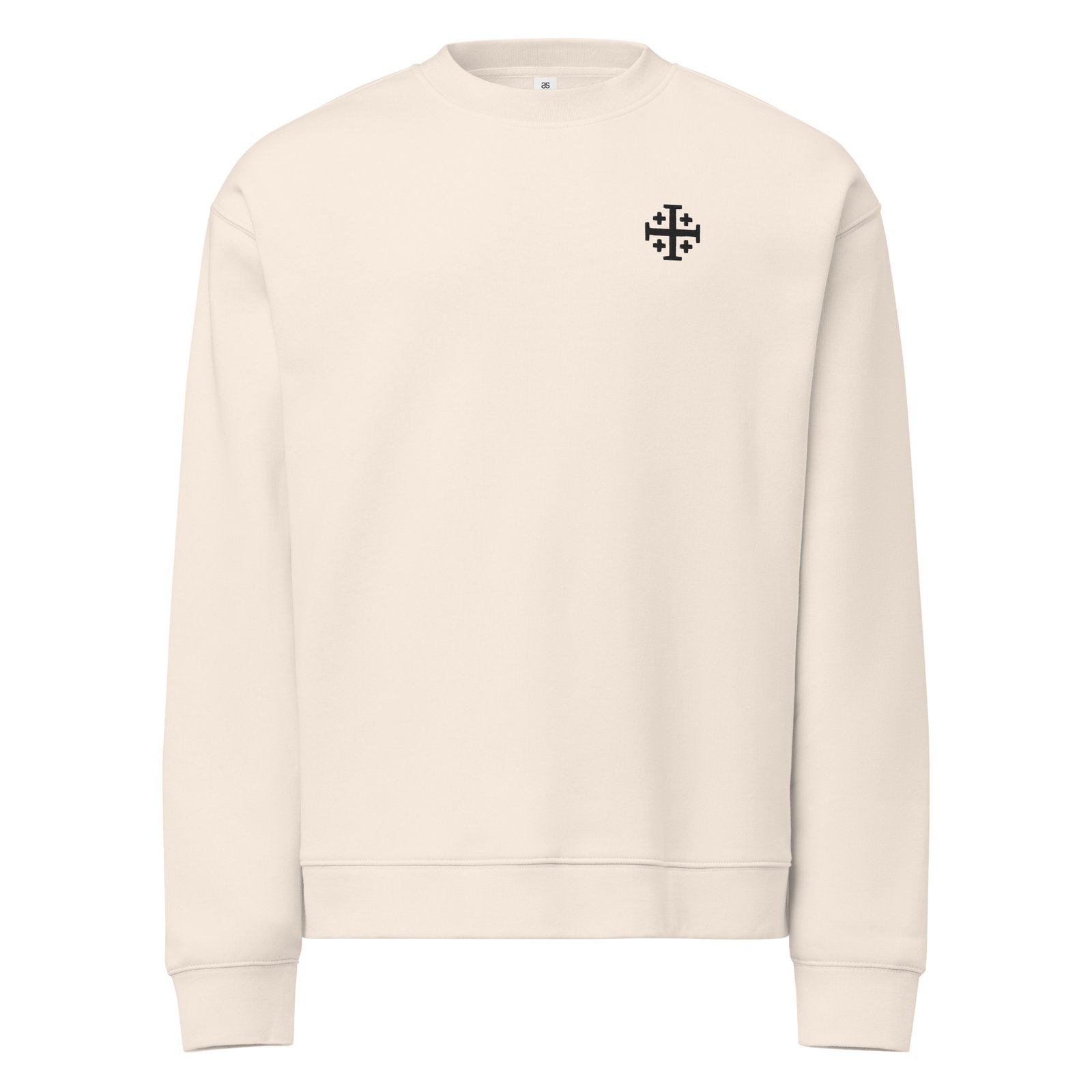 Relax crew neck sweatshirt Jerusalem Crux mod.728964 (Embroidery)